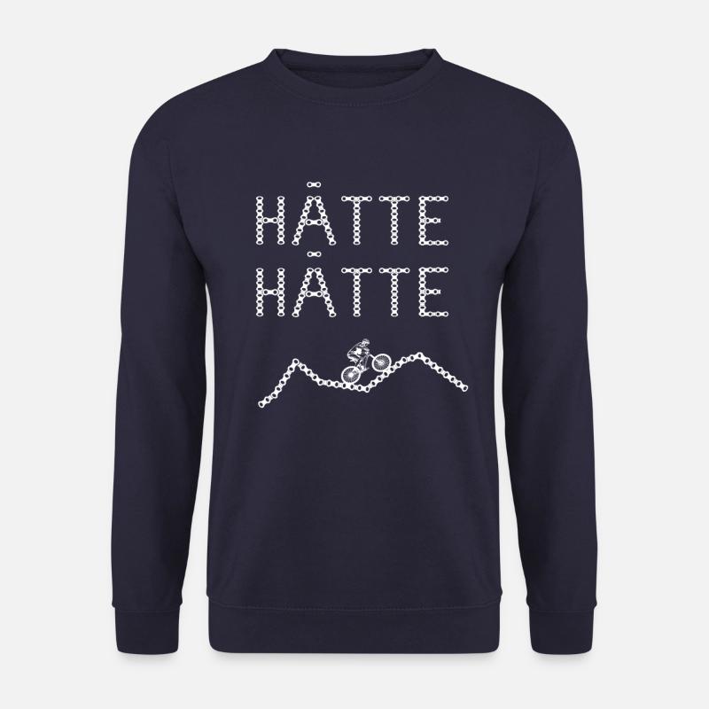 hätte hätte Fahrradkette - Spruch - Unisex Pullover - Navy