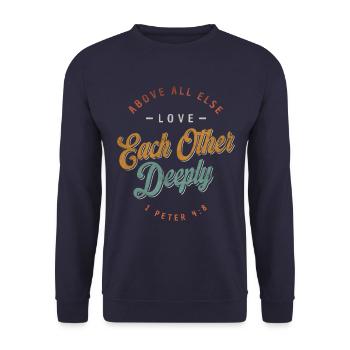 Faith It Does Make Things Them Possible - Religiou - Unisex Sweatshirt - navy - Front - Alina (178cm) & Michal (187cm)