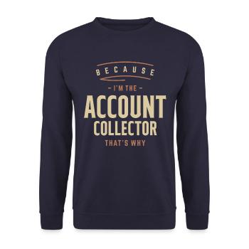 Collecteur de compte Emploi Profession Travailleur d’anniversaire - Sweat-shirt Unisexe - marine - Devant - Alina (178cm) & Michal (187cm)