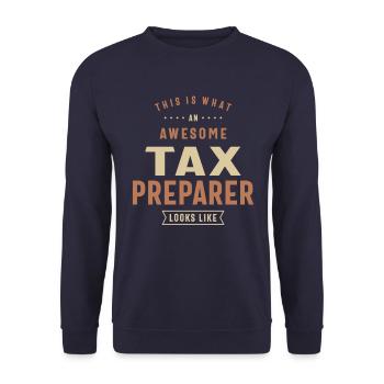 Drôle génial Boulange de préparateur de déclarations de revenus - Sweat-shirt Unisexe - marine - Devant - Alina (178cm) & Michal (187cm)