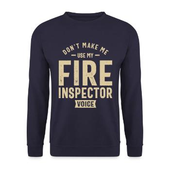 Fire Inspector Job Occupation Birthday Worker - Unisex Sweatshirt - navy - Front - Alina (178cm) & Michal (187cm)