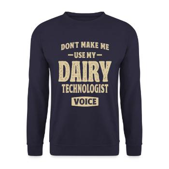 Technologue laitier Emploi Profession Travailleur d’anniversaire - Sweat-shirt Unisexe - marine - Devant - Alina (178cm) & Michal (187cm)