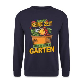 Gärtnerin Hobbygärtner Gartenarbeit Gartenbau Beet - Unisex Pullover - Navy - Vorne - Alina (178cm) & Michal (187cm)
