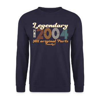 Original vintage 2004 18th birthday gift - Unisex Sweatshirt - navy - Front - Alina (178cm) & Michal (187cm)