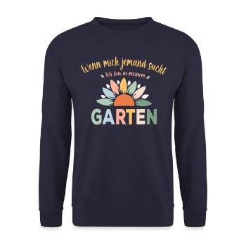 Garten Gärtnerin Gartenarbeit Gartenbau Beet - Unisex Pullover - Navy - Vorne - Alina (178cm) & Michal (187cm)