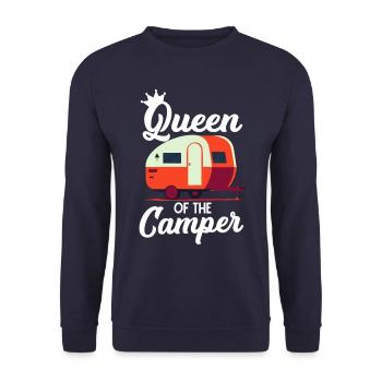 Queen of the camper - Unisex Sweatshirt - navy - Front - Alina (178cm) & Michal (187cm)