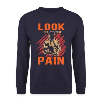 Fitness Training Gym Musculation Musculier Muscle - Sweat-shirt Unisexe - marine - Devant - Alina (178cm) & Michal (187cm)