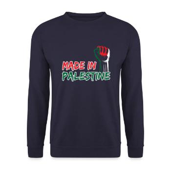 Fabriqué en Palestine - Sweat-shirt Unisexe - marine - Devant - Alina (178cm) & Michal (187cm)