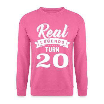 De vraies légendes ont 20 ans, 20 ans - Sweat-shirt Unisexe - rose - Devant