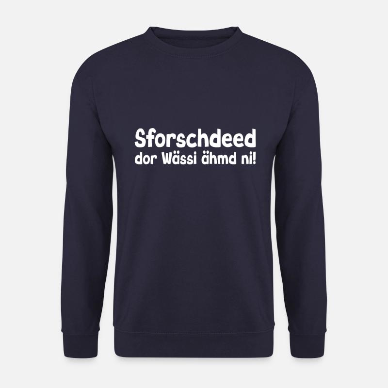Sächsische Mundart - Sprüche über Wessi - Unisex Pullover - Navy