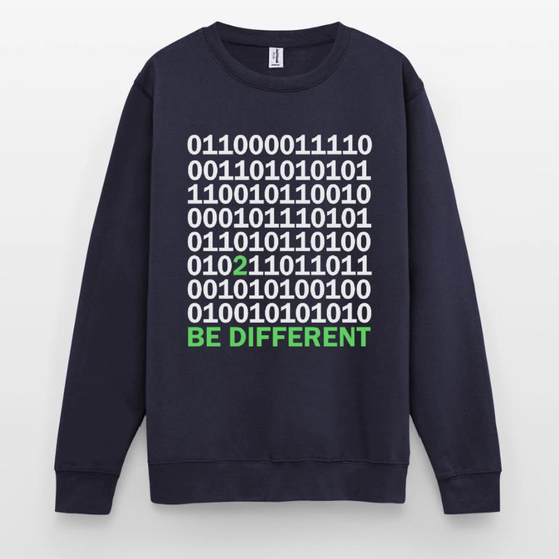 Binary Code Be Different Unisex Sweatshirt