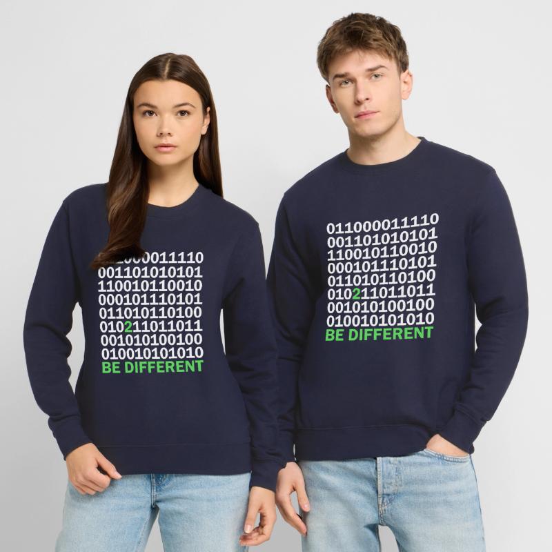 Binary Code Be Different Unisex Sweatshirt