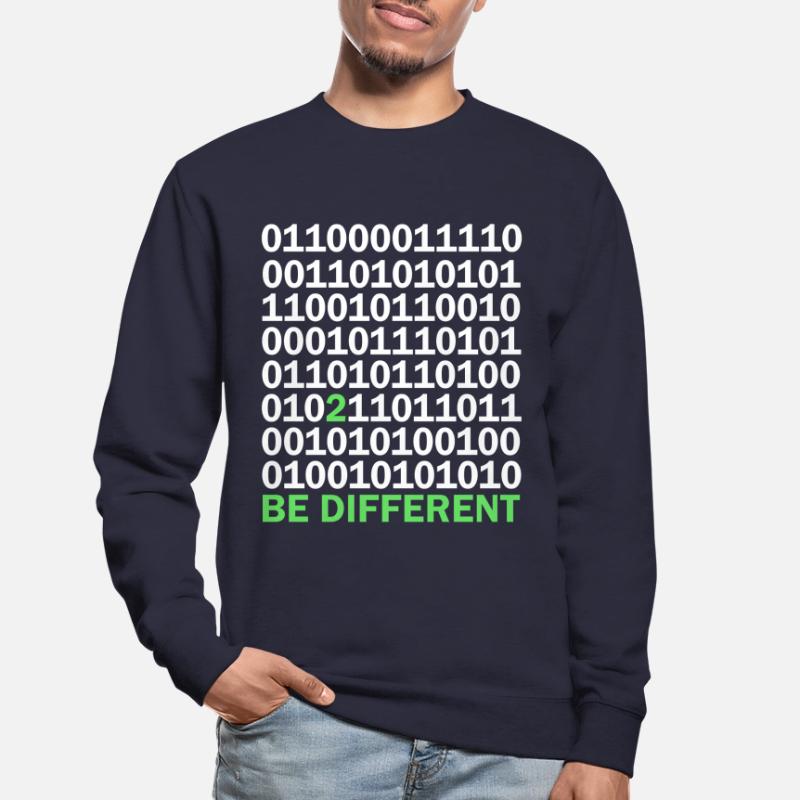 Binary Code Be Different Unisex Sweatshirt