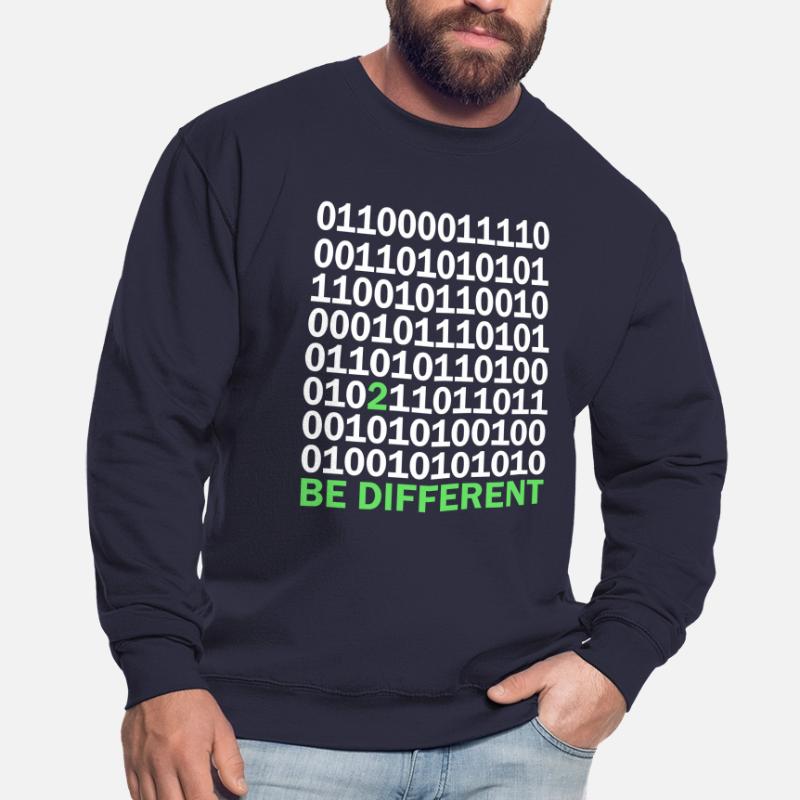 Binary Code Be Different Unisex Sweatshirt