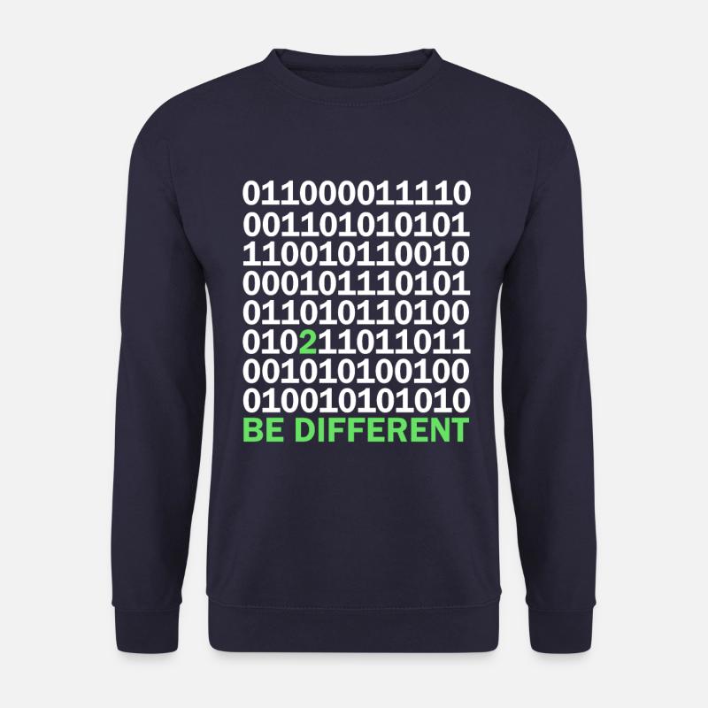 Binary Code Be Different - Unisex Sweatshirt - navy