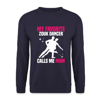 Zouk - Danse avec un danseur de Zouk par Zouk Teacher - Sweat-shirt Unisexe - marine - Devant - Alina (178cm) & Michal (187cm)