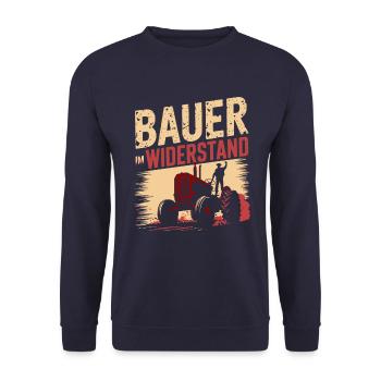 Bauern Protest und Landwirte Demo Landwirtschaft - Unisex Pullover - Navy - Vorne - Alina (178cm) & Michal (187cm)