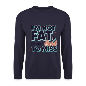 Je ne suis pas gros, difficile à manquer - Sweat-shirt Unisexe - marine - Devant - Alina (178cm) & Michal (187cm)
