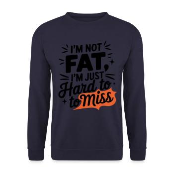 Je ne suis pas gros, difficile à manquer - Sweat-shirt Unisexe - marine - Devant - Alina (178cm) & Michal (187cm)