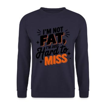 Je ne suis pas gros, je suis juste difficile de manquer l’humour - Sweat-shirt Unisexe - marine - Devant - Alina (178cm) & Michal (187cm)