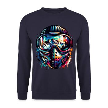 Paysage de montagne fascinant en lunettes de ski - Sweat-shirt Unisexe - marine - Devant - Alina (178cm) & Michal (187cm)