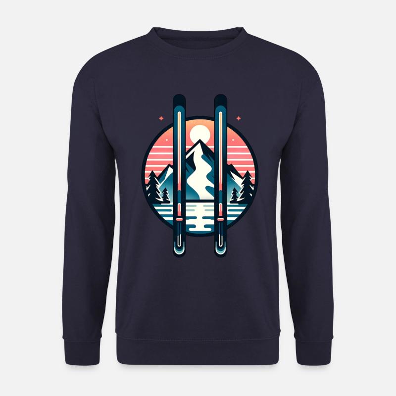 Ski Adventure Sunset Mountains - Unisex Sweatshirt - navy