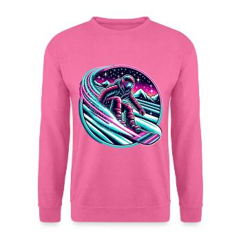 Aventure en snowboard la nuit - Sweat-shirt Unisexe - rose - Devant