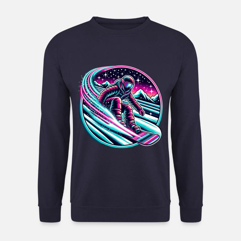 Snowboard Adventure at Night - Unisex Sweatshirt - navy