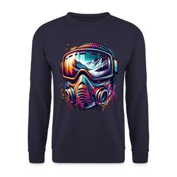 Lunettes de ski avec paysage hivernal - Sweat-shirt Unisexe - marine - Devant - Alina (178cm) & Michal (187cm)