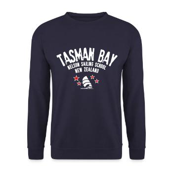 Segelschule Tasman Bay Nelson - Unisex Pullover - Navy - Vorne - Alina (178cm) & Michal (187cm)