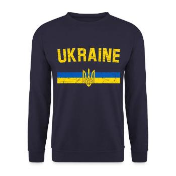 Ukraine - Sweat-shirt Unisexe - marine - Devant - Alina (178cm) & Michal (187cm)