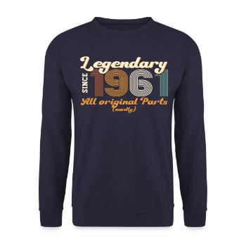 Original vintage 1961 61st birthday gift - Unisex Sweatshirt - navy - Front - Alina (178cm) & Michal (187cm)