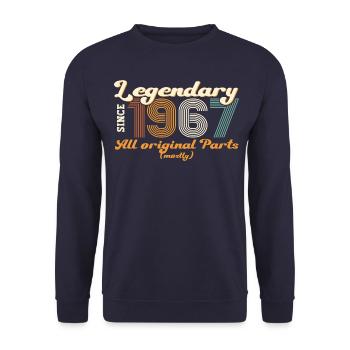 Original vintage 1967 55th birthday gift - Unisex Sweatshirt - navy - Front - Alina (178cm) & Michal (187cm)