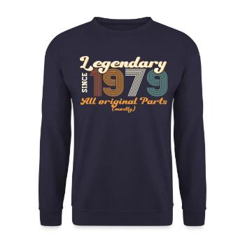 Original vintage 1979 43ème cadeau d’anniversaire - Sweat-shirt Unisexe - marine - Devant - Alina (178cm) & Michal (187cm)