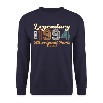 Cadeau original vintage 1994 28ème anniversaire - Sweat-shirt Unisexe - marine - Devant - Alina (178cm) & Michal (187cm)