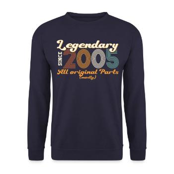 Original vintage 2005 17th birthday gift - Unisex Sweatshirt - navy - Front - Alina (178cm) & Michal (187cm)