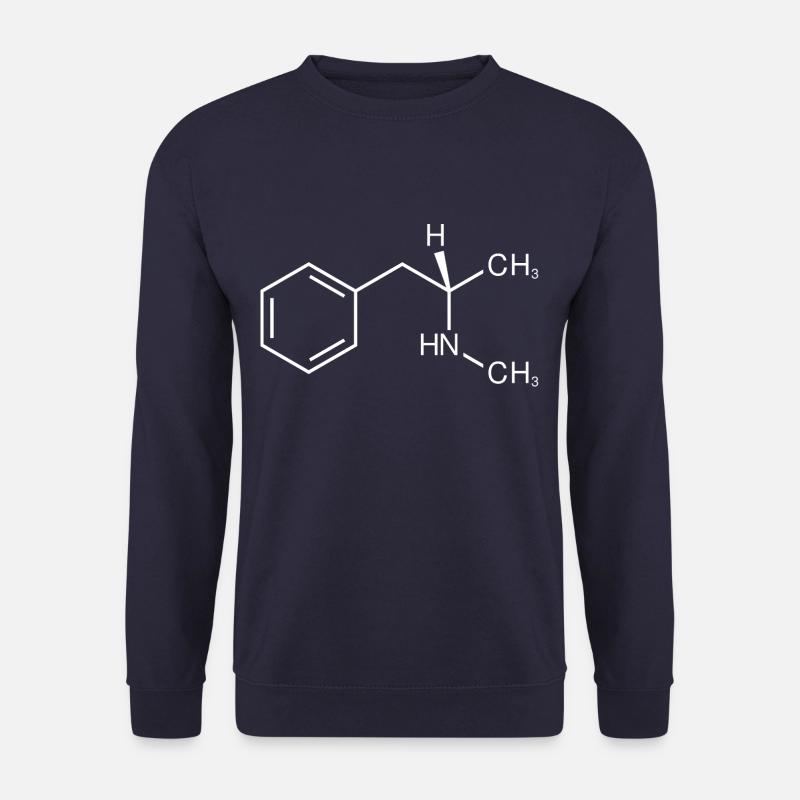 Crystal meth molecule structural formula - Unisex Sweatshirt - navy