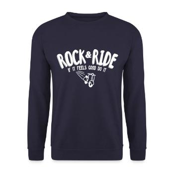 Rock Ride Rome Italy - Sweat-shirt Unisexe - marine - Devant - Alina (178cm) & Michal (187cm)