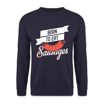Saucisses - Sweat-shirt Unisexe - marine - Devant - Alina (178cm) & Michal (187cm)