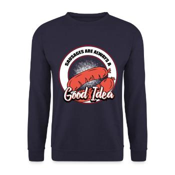 Saucisses - Sweat-shirt Unisexe - marine - Devant - Alina (178cm) & Michal (187cm)