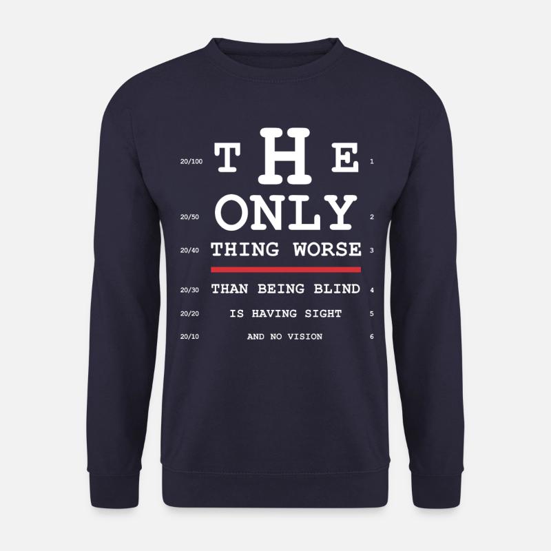 Frecher Sehtest Spruch - Unisex Pullover - Navy