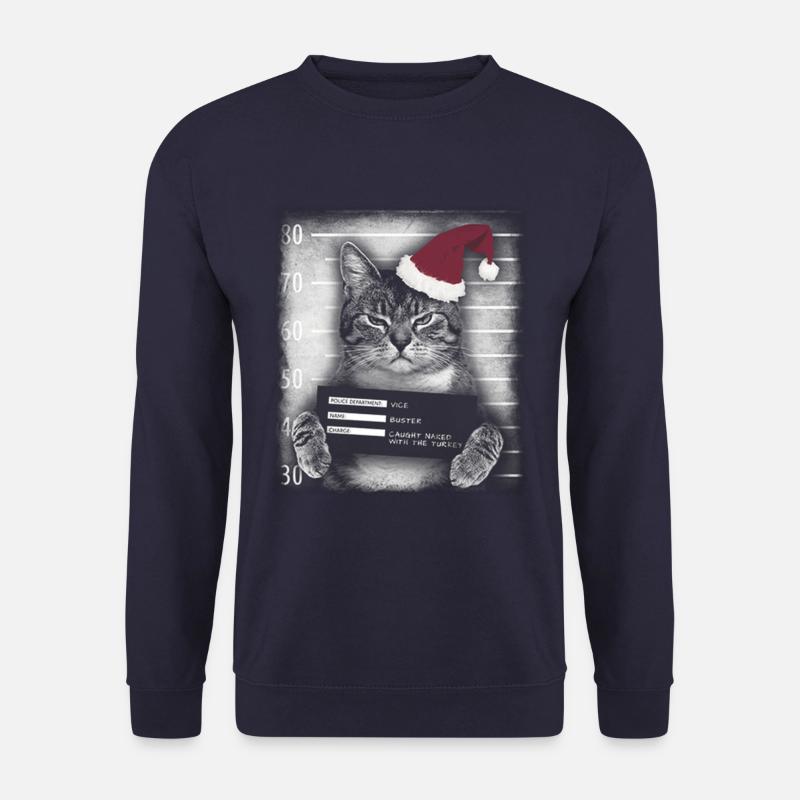 Weihnachten Katze Verbrecher - Unisex Pullover - Navy