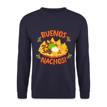 Buenos Nachos Mexico Food - Unisex Sweatshirt - navy - Front - Alina (178cm) & Michal (187cm)