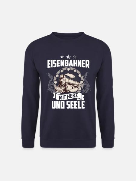 Eisenbahner mit Herz und Seele - Unisex Pullover - Navy