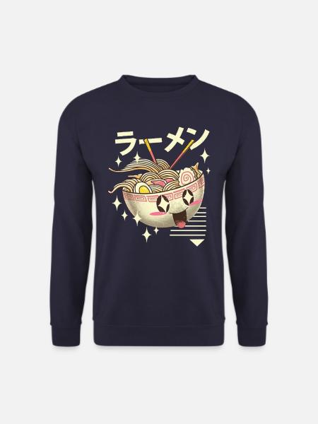 Kawaii Ramen Nudeln Bowl - Unisex Pullover - Navy