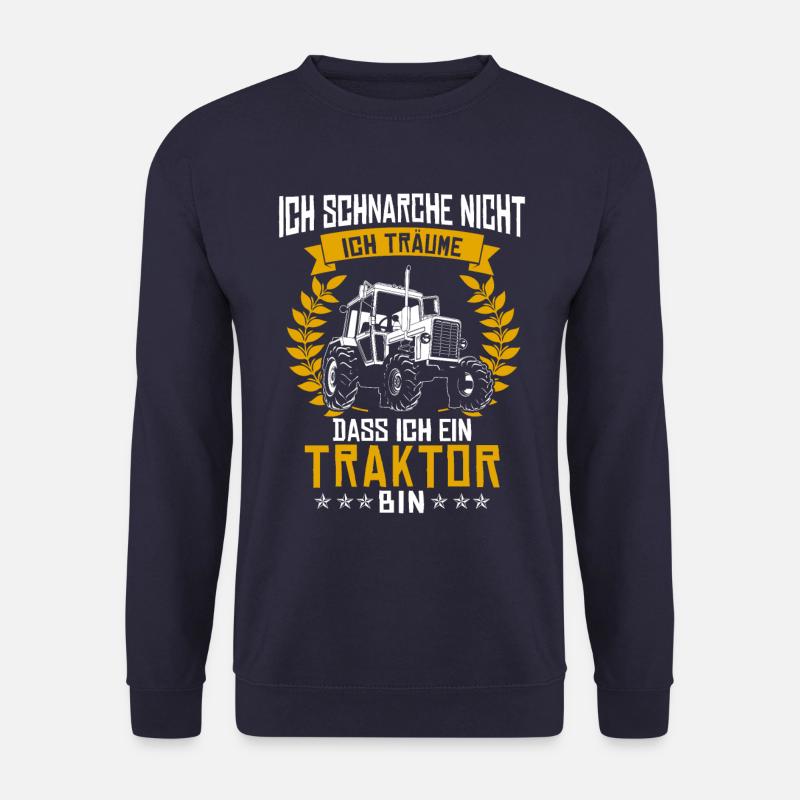 Ich schnarche nicht ich träume Traktor - Unisex Pullover - Navy