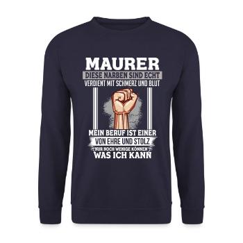 Masons honor and pride fist - Unisex Sweatshirt - navy - Front - Alina (178cm) & Michal (187cm)