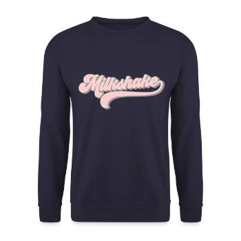 Milkshake | Farben änderbar - Unisex Pullover - Navy - Vorne - Alina (178cm) & Michal (187cm)