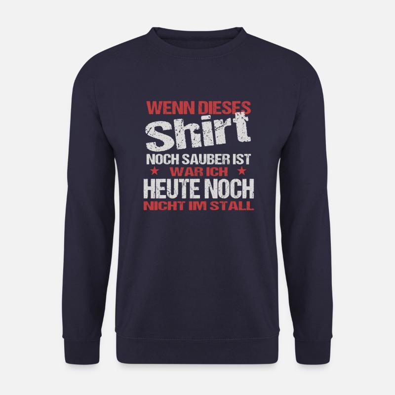 Pferde Tshirt Reiterin Pferdesprüche Geschenk - Unisex Pullover - Navy