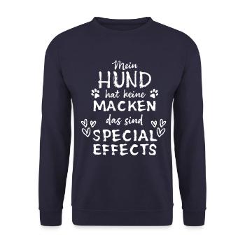 Lustiger Spruch zur Hundeerziehung für Hundehalter - Unisex Pullover - Navy - Vorne - Alina (178cm) & Michal (187cm)